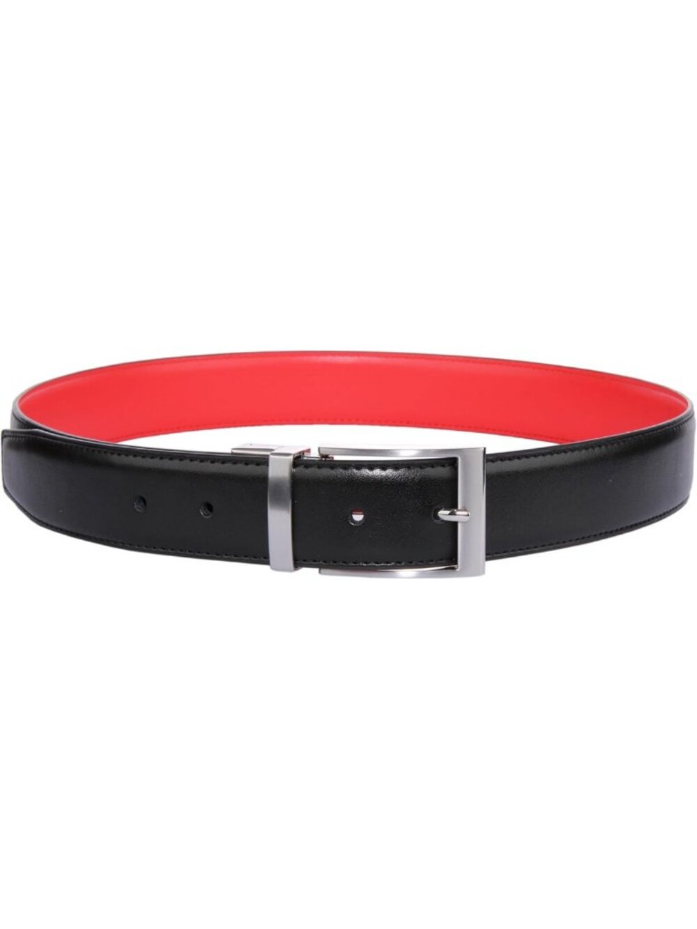 Genuine Leather Reversible Belt for Men, 1.25" Casual 2-Sided, Adjustable